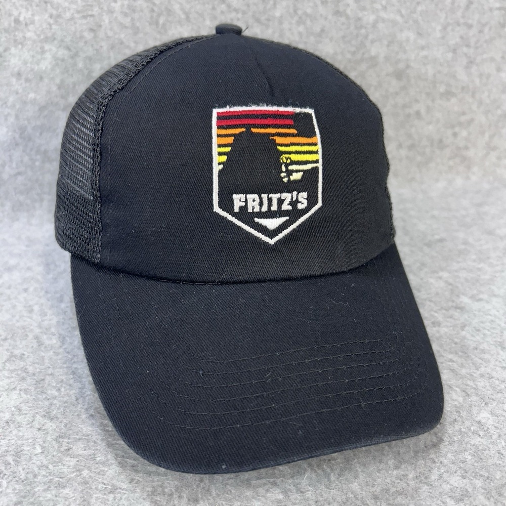 Fritz's Railroad Restaurant Trucker Hat Black Mesh Snapback Cap